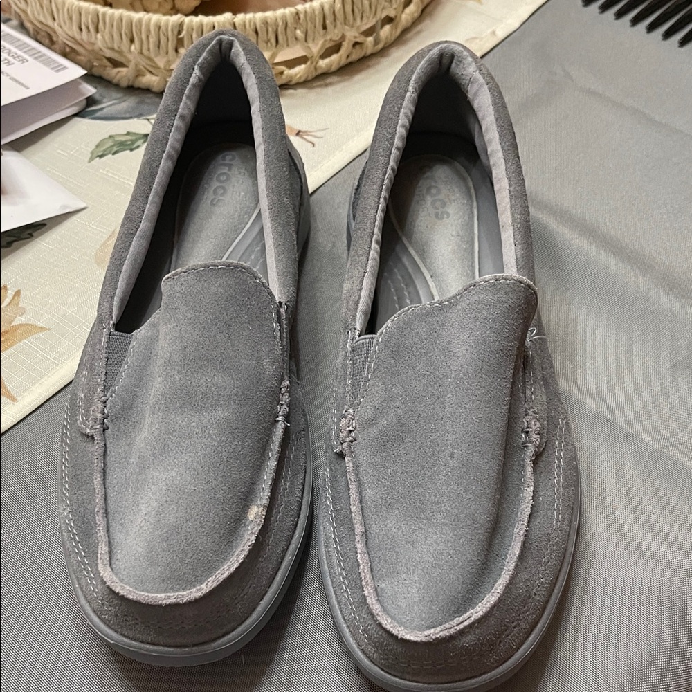 CROCS Women’s Charcoal Slip-On Loafers